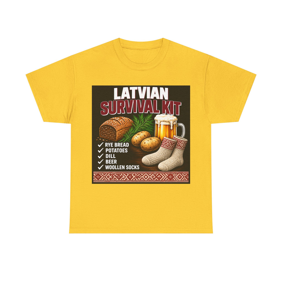 Latvian Survival Kit T-Shirt | Funny Latvian Gift | BalticAF