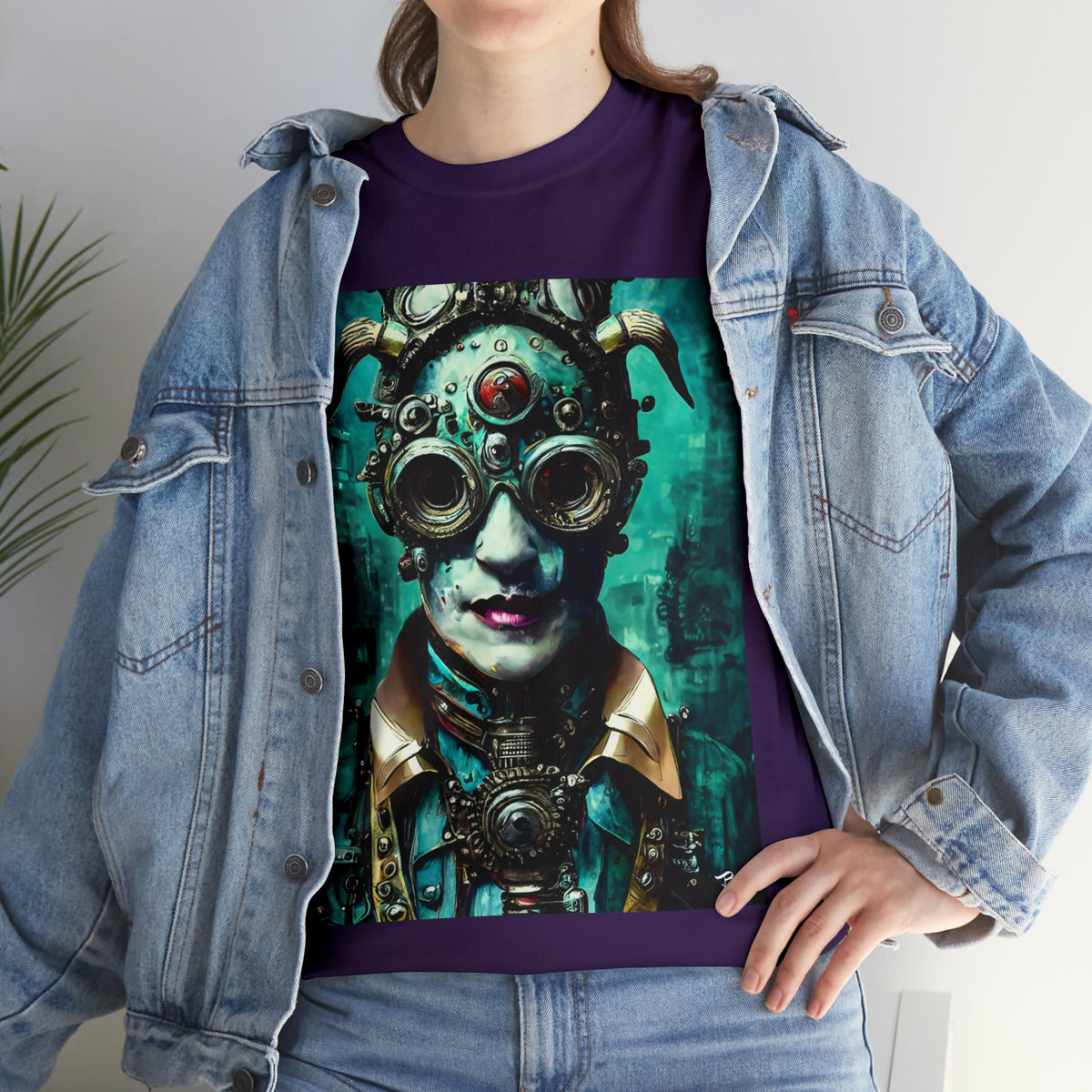 CYBER-STEAMPUNK LORD - Airt on a Shirt  - Unisex Heavy Cotton Tee - AUS