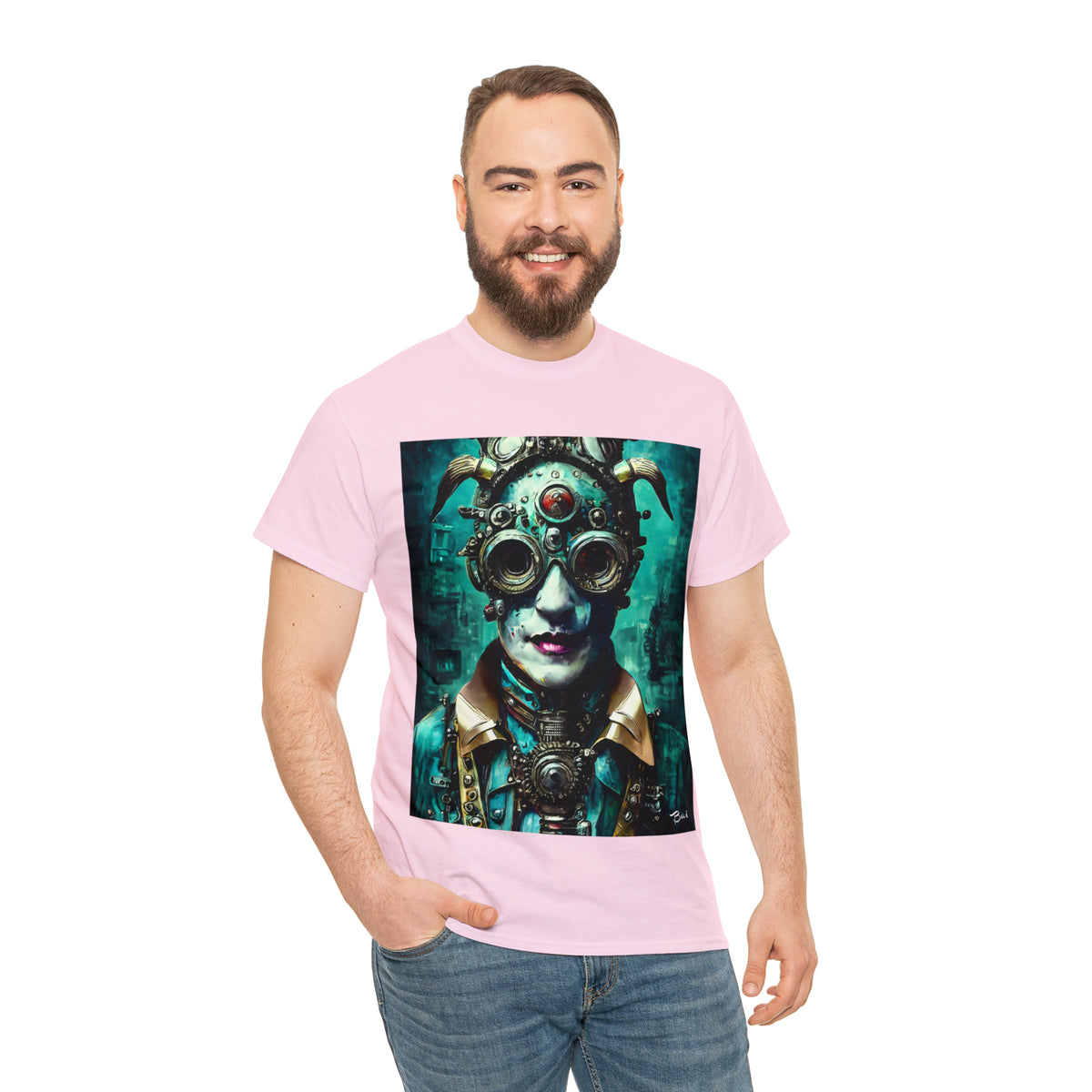 CYBER-STEAMPUNK LORD - Airt on a Shirt  - Unisex Heavy Cotton Tee - AUS