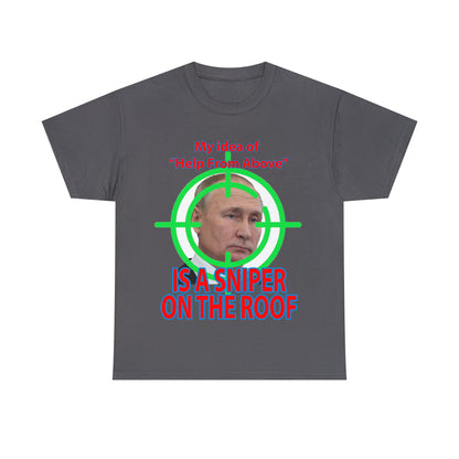 Help from Above SNIPER ON THE ROOF - Funny Unisex Heavy Cotton Tee - AUS