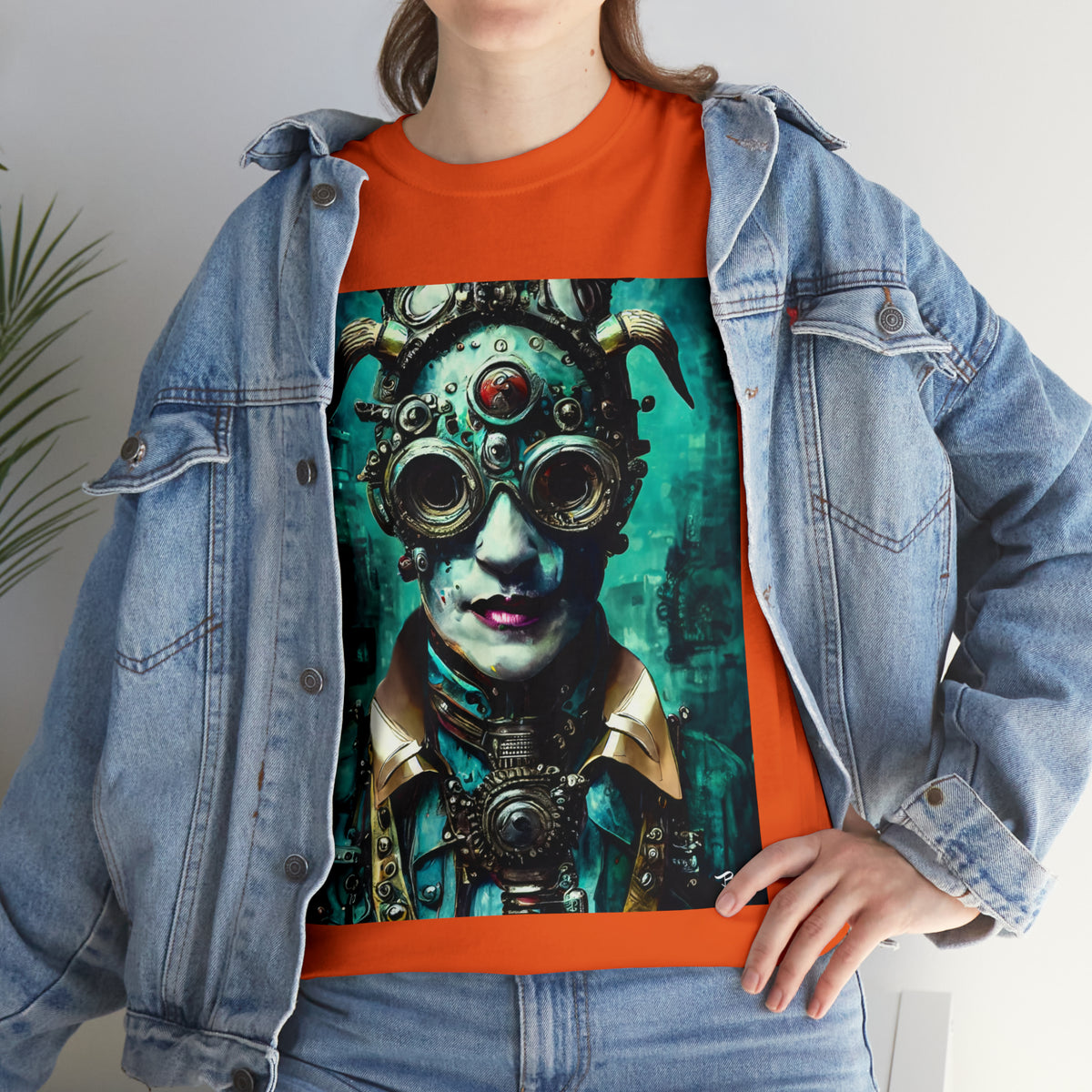 CYBER-STEAMPUNK LORD - Airt on a Shirt  - Unisex Heavy Cotton Tee - AUS