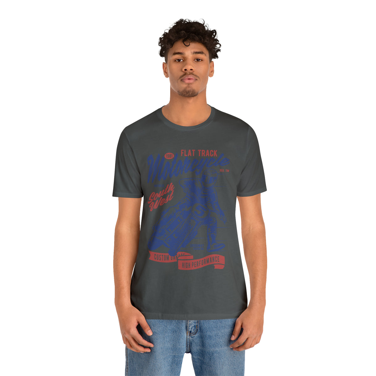FLAT TRACK MOTORCYCLE - Unisex Jersey Short Sleeve Tee