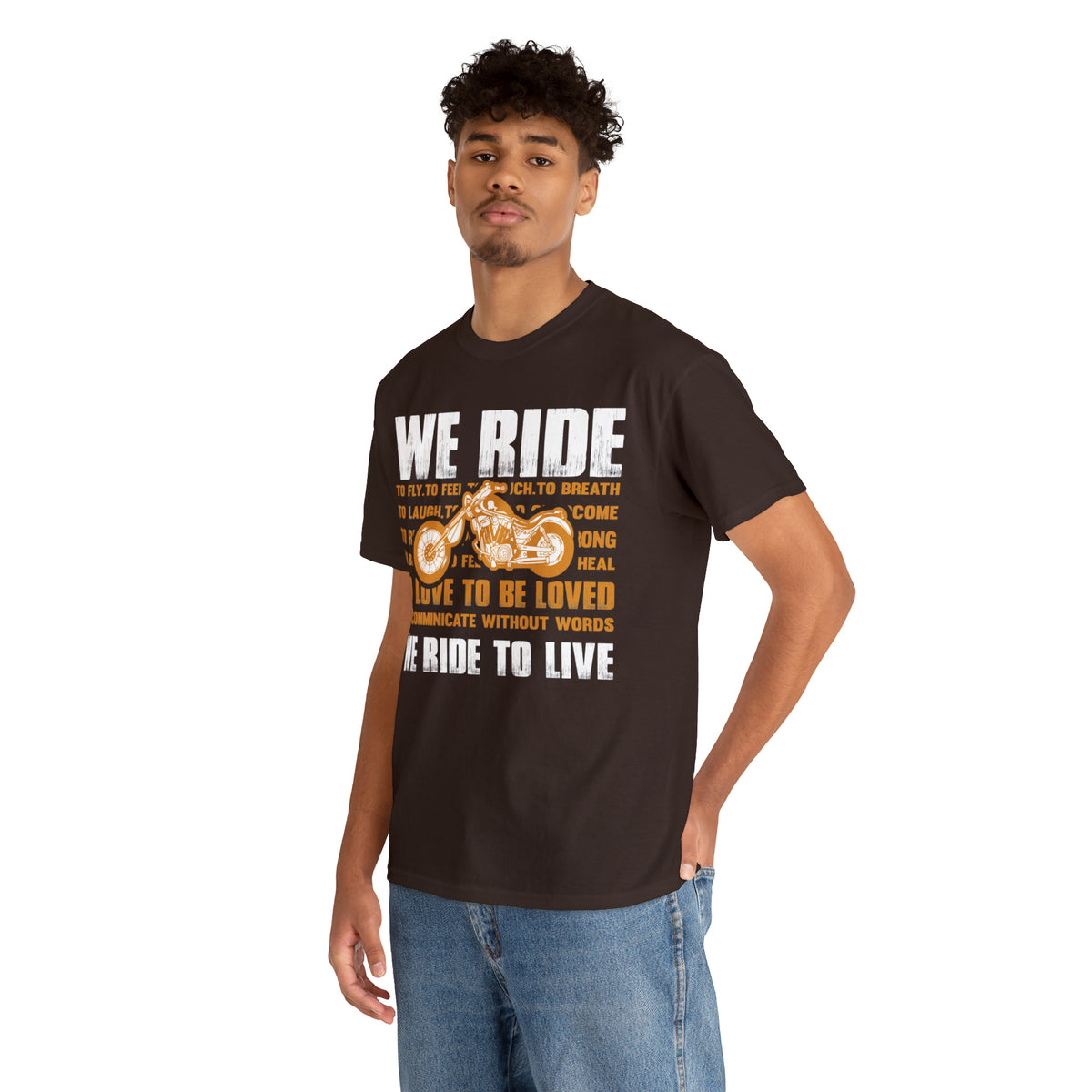 WE RIDE TO LIVE - Unisex Heavy Cotton Tee - USA