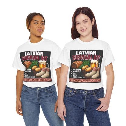 Latvian Survival Kit T-Shirt | Funny Latvian Gift | BalticAF