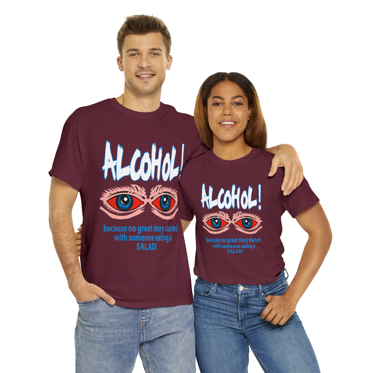 "ALC****" vs Salad  - Funny Shirt - Unisex Heavy Cotton Tee - USA
