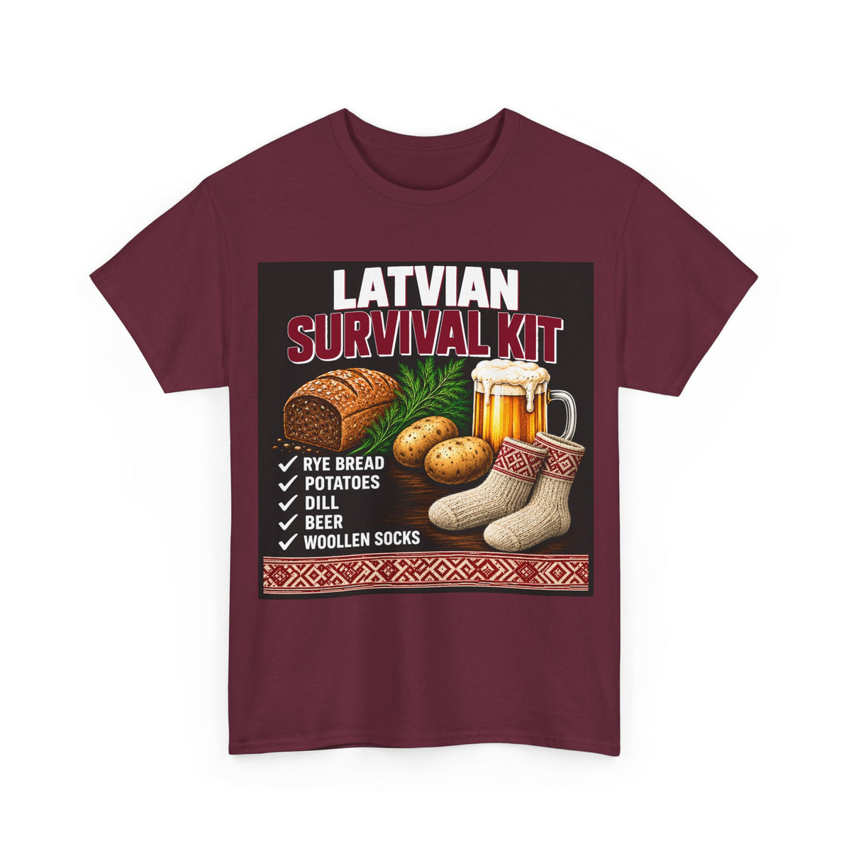 Latvian Survival Kit T-Shirt | Funny Latvian Gift | BalticAF