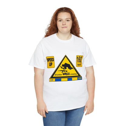 DRU**** ORCS CROSSING - 160 Km/h/SPEED UP - Unisex Heavy Cotton Tee - AUS