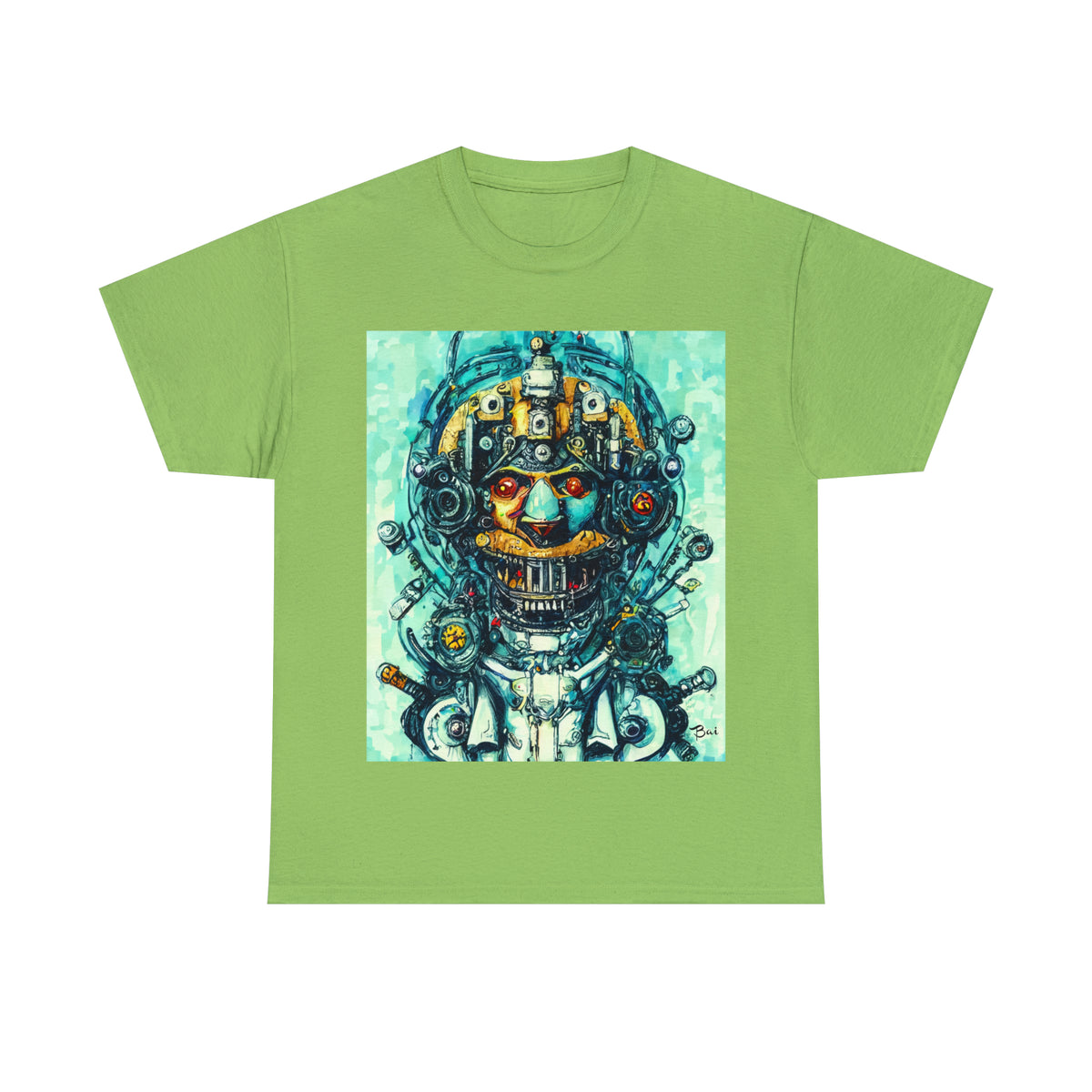 CYBERPUNK STEAMPUNK AUTON - Airt on a Shirt  - Unisex Heavy Cotton Tee - AUS