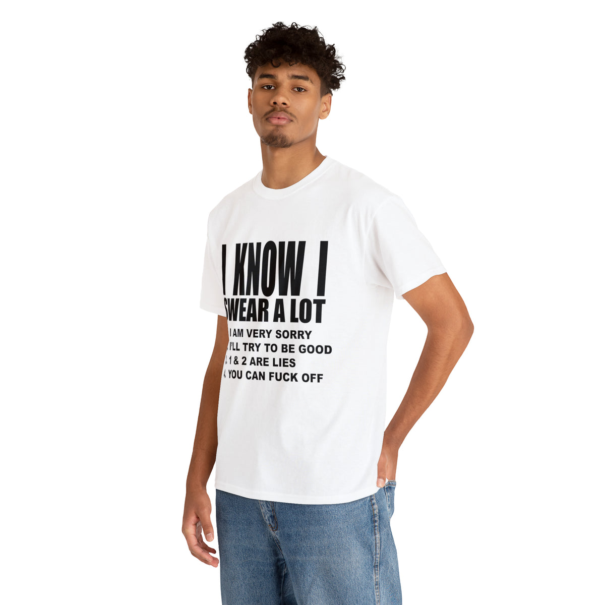 I KNOW I SWEAR A LOT (r*** version) - Unisex Heavy Cotton Tee - AUS