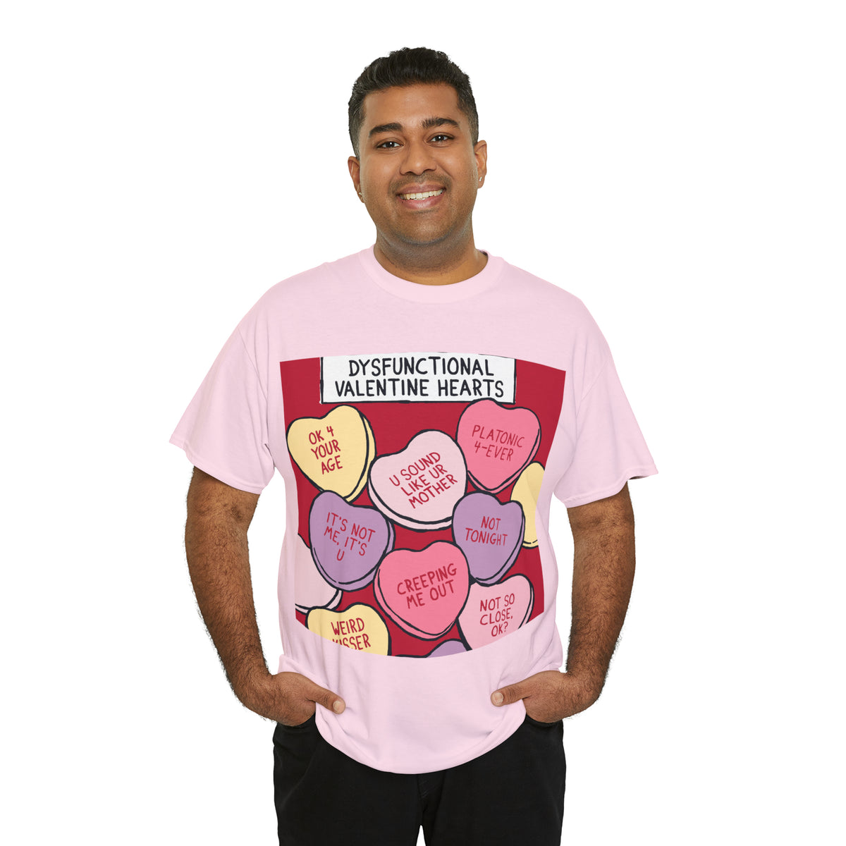 Dysfunctional Valentine's Hearts - Unisex Heavy Cotton Tee