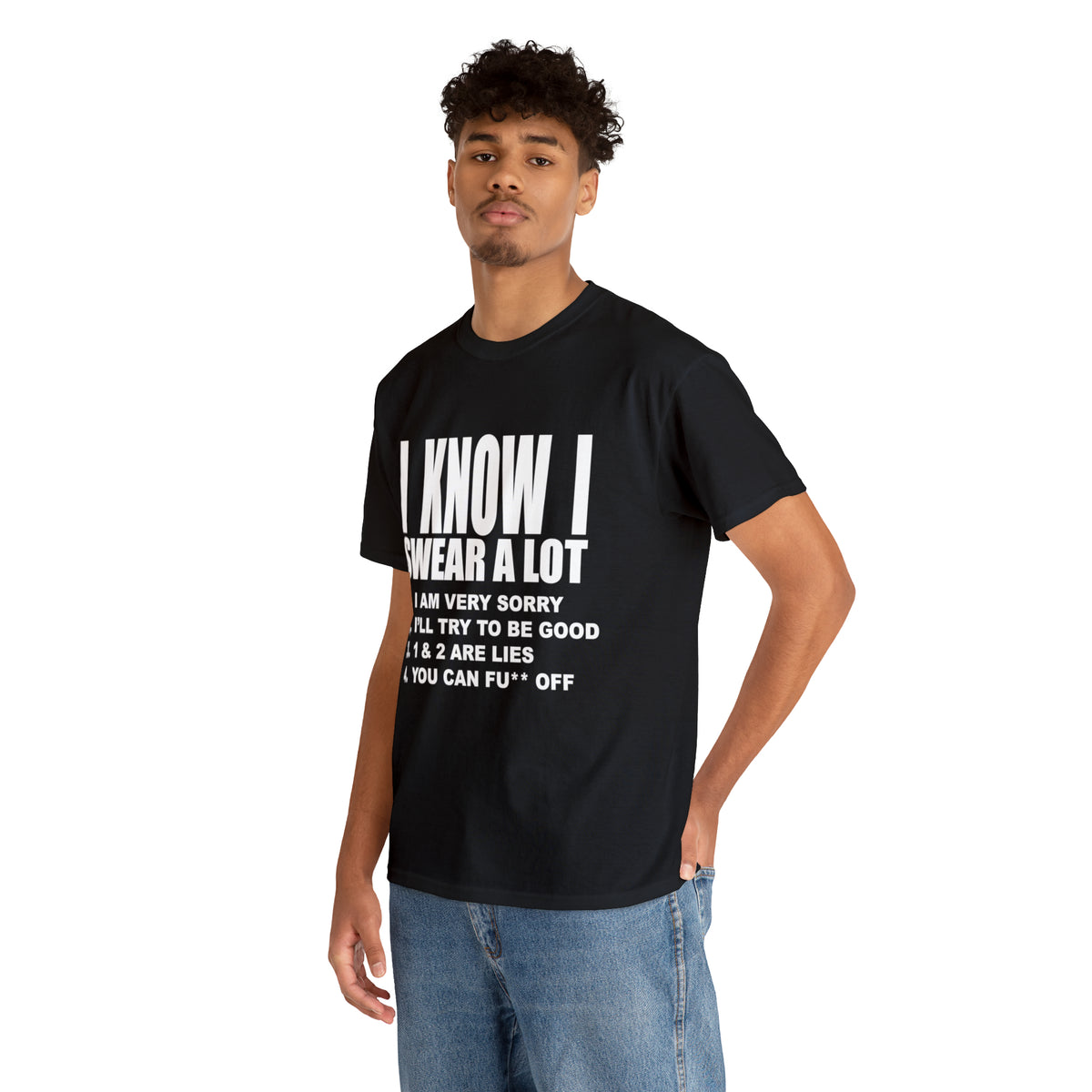 I KNOW I SWEAR A LOT (Po**** Version) - Unisex Heavy Cotton Tee - AUS