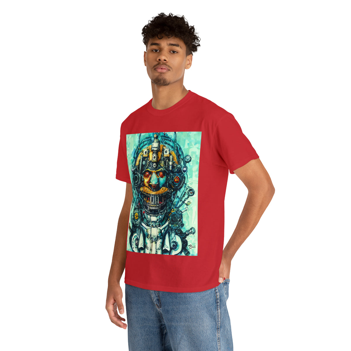 CYBERPUNK STEAMPUNK AUTON - Airt on a Shirt  - Unisex Heavy Cotton Tee - AUS