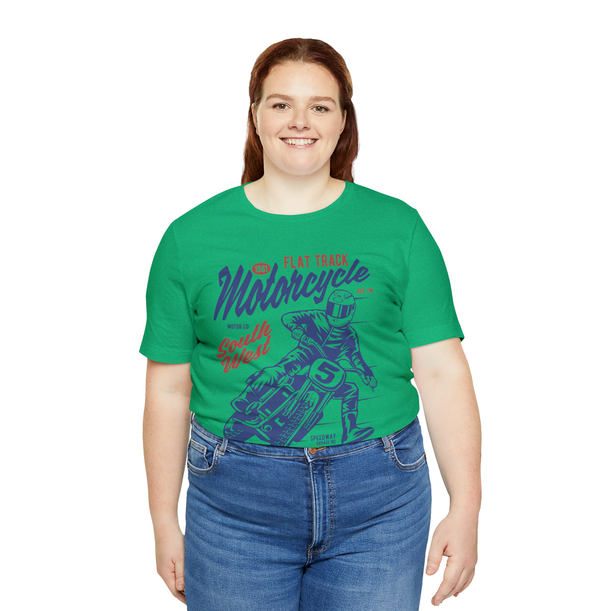FLAT TRACK MOTORCYCLE - Unisex Jersey Short Sleeve Tee