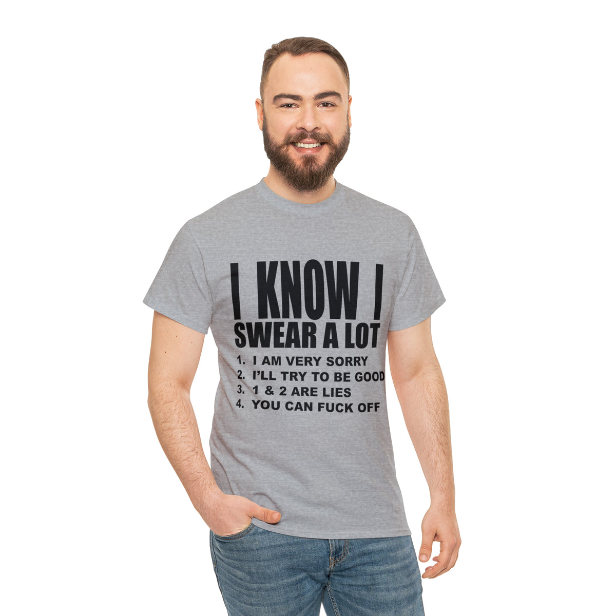 I KNOW I SWEAR A LOT (r*** version) - Unisex Heavy Cotton Tee - AUS