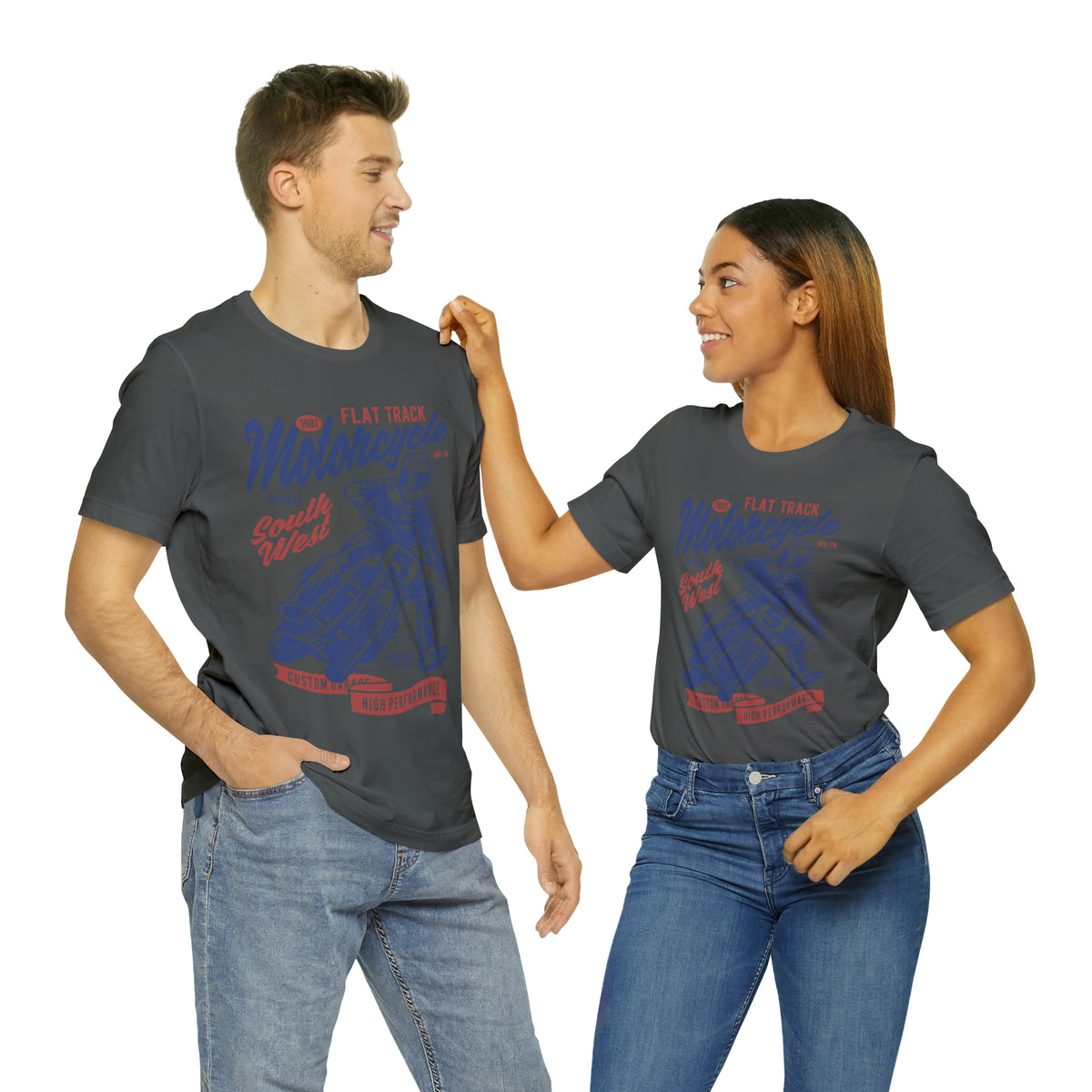 FLAT TRACK MOTORCYCLE - Unisex Jersey Short Sleeve Tee