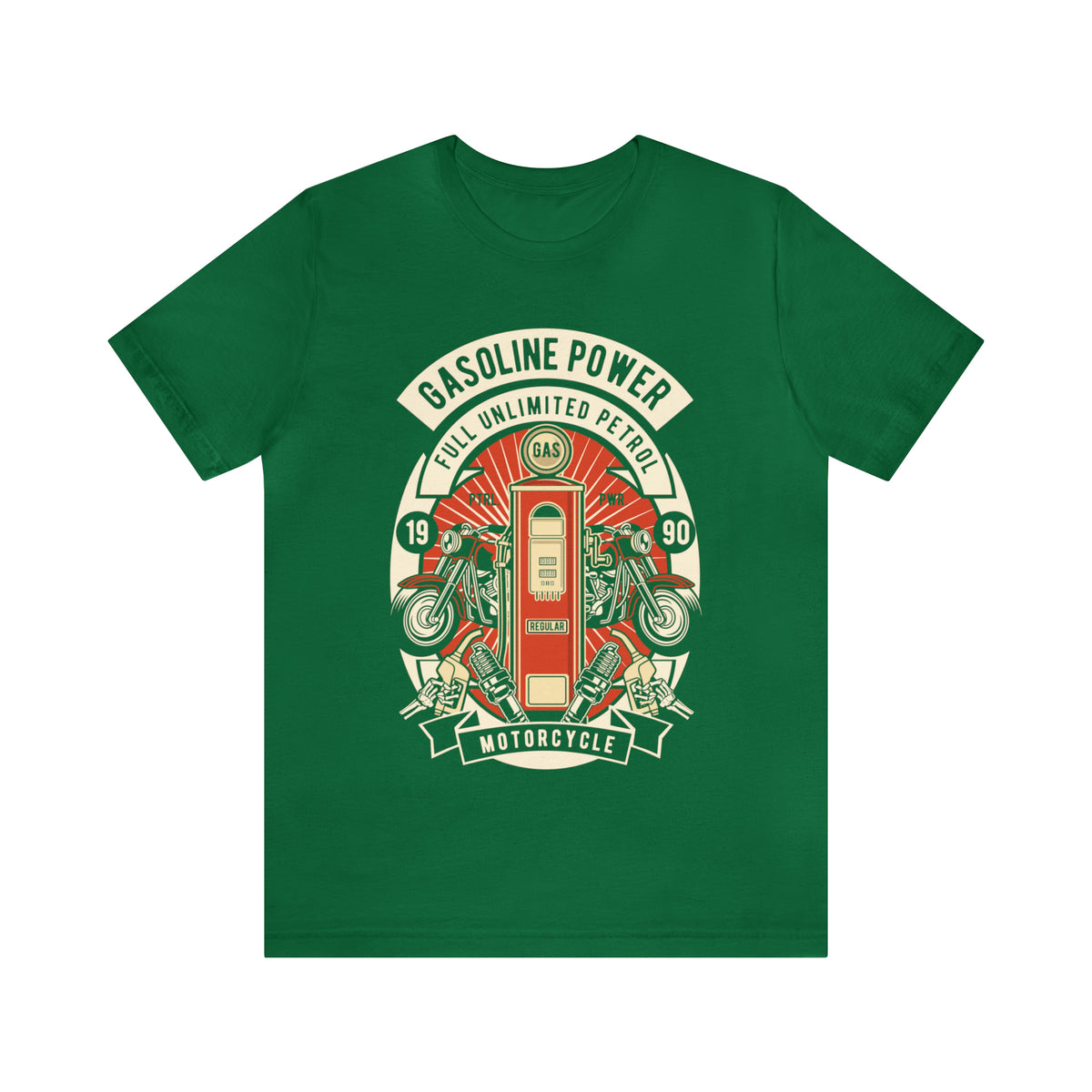 GASOLINE POWER Motorcycle - Unisex Jersey Short Sleeve Tee