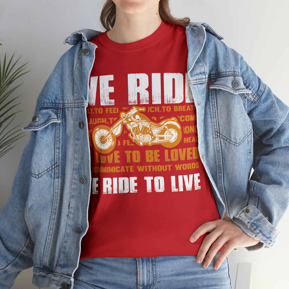 WE RIDE TO LIVE - Unisex Heavy Cotton Tee - USA