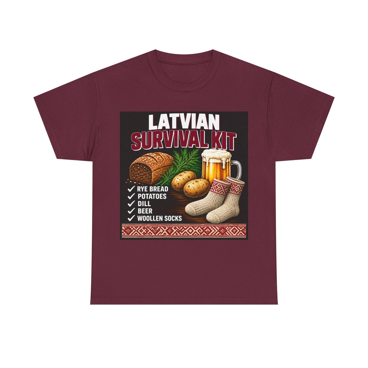 Latvian Survival Kit T-Shirt | Funny Latvian Gift | BalticAF