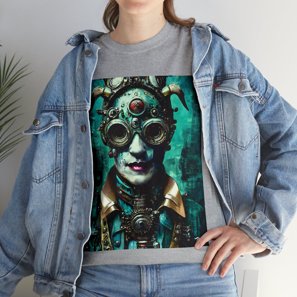 CYBER-STEAMPUNK LORD - Airt on a Shirt  - Unisex Heavy Cotton Tee - AUS