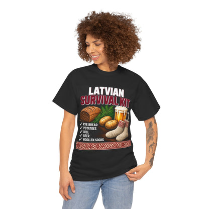 Latvian Survival Kit T-Shirt | Funny Latvian Gift | BalticAF
