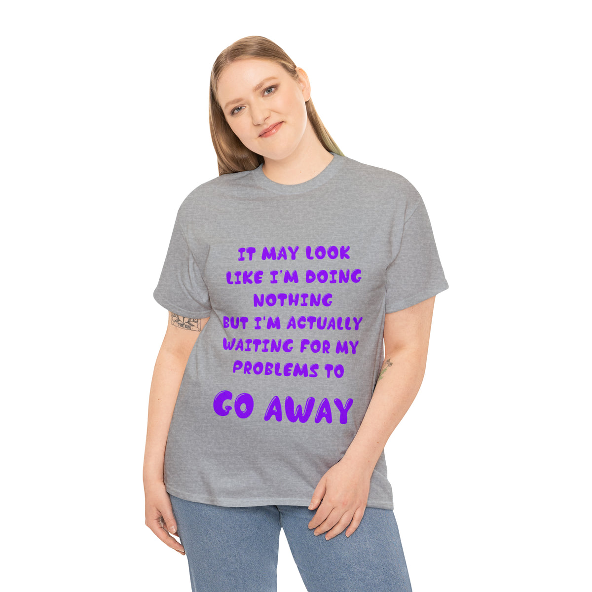 It May Look Like I'm Doing Nothing...  - Unisex Heavy Cotton Tee - AUS