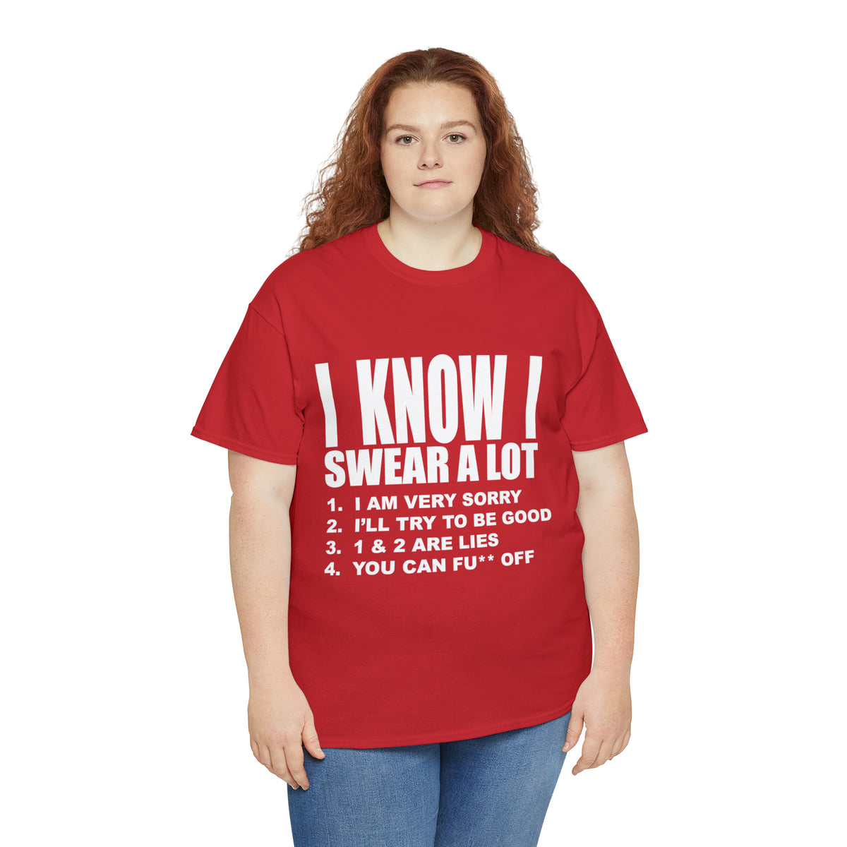 I KNOW I SWEAR A LOT (Po**** Version) - Unisex Heavy Cotton Tee - AUS
