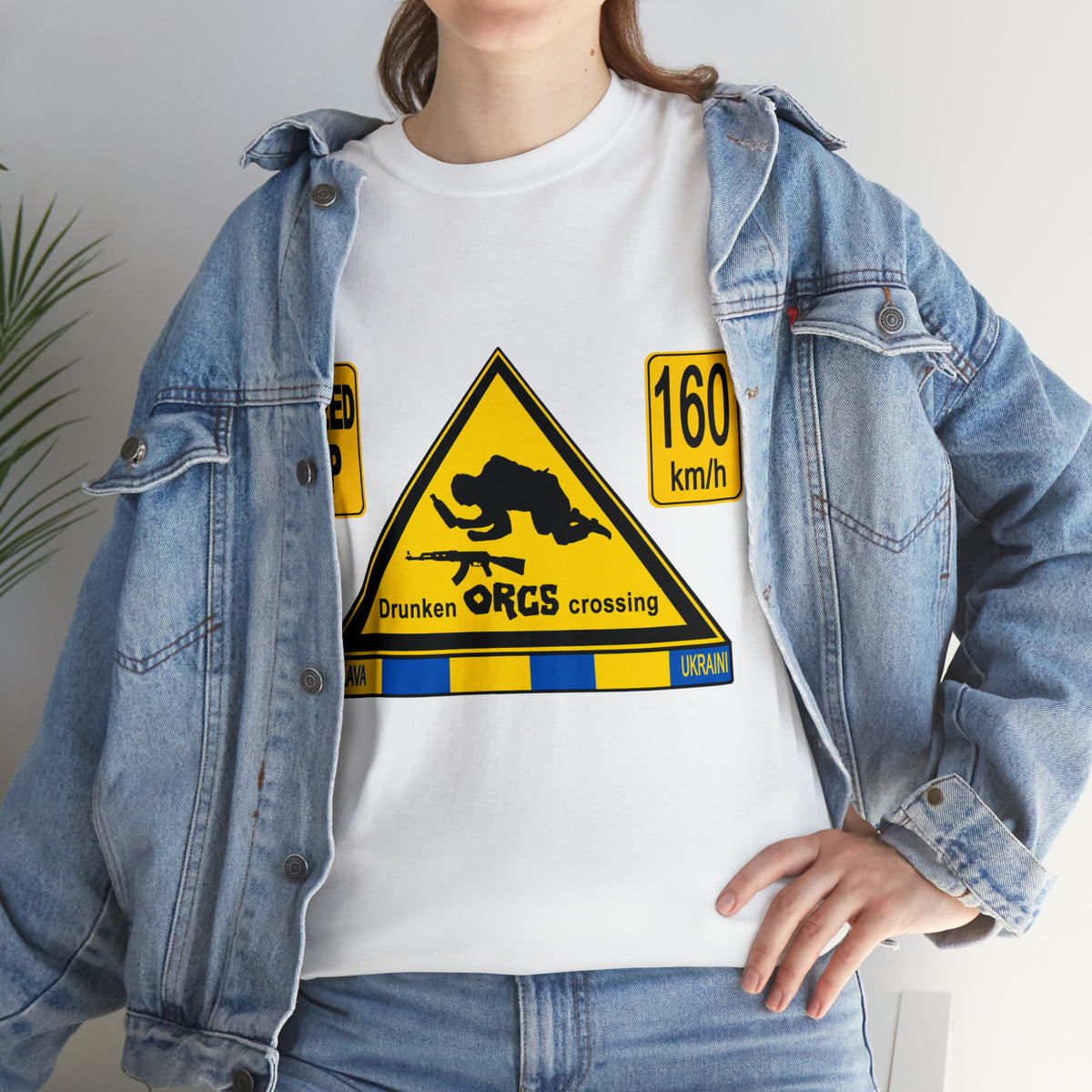 DRU**** ORCS CROSSING - 160 Km/h/SPEED UP - Unisex Heavy Cotton Tee - AUS