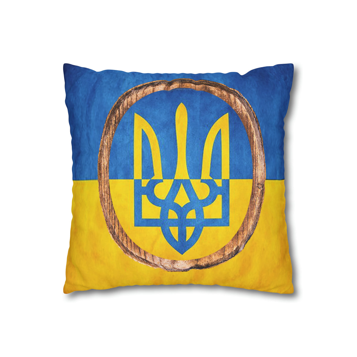 SLAVA UKRAINI & TRIDENT FLAG - Spun Polyester Pillowcase