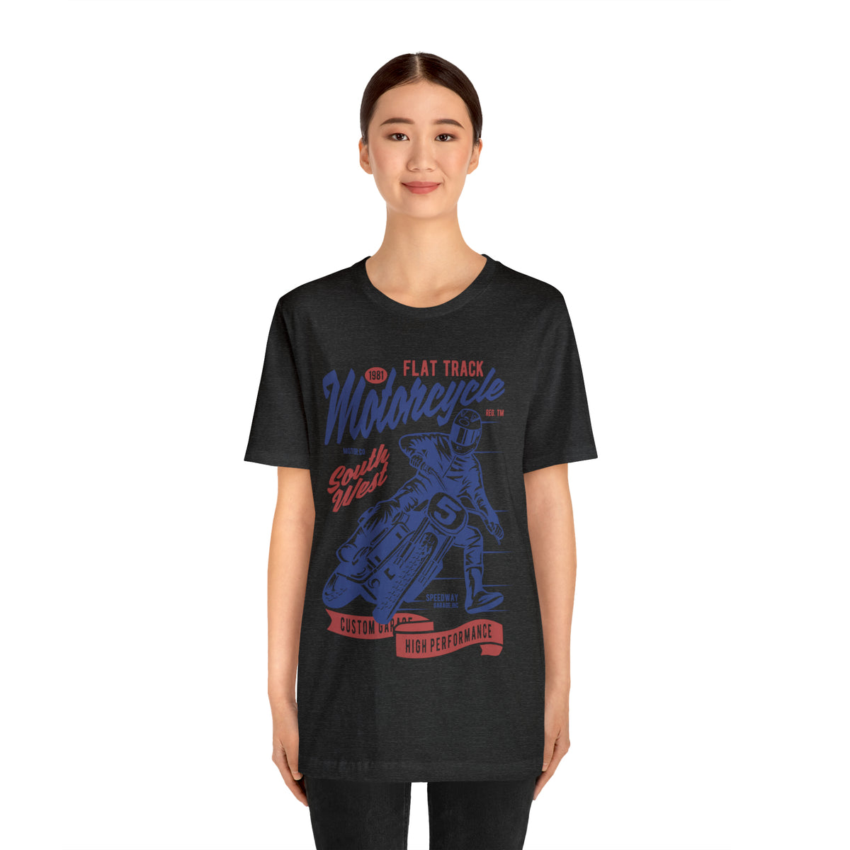 FLAT TRACK MOTORCYCLE - Unisex Jersey Short Sleeve Tee