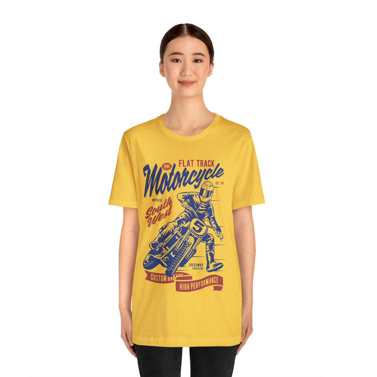 FLAT TRACK MOTORCYCLE - Unisex Jersey Short Sleeve Tee