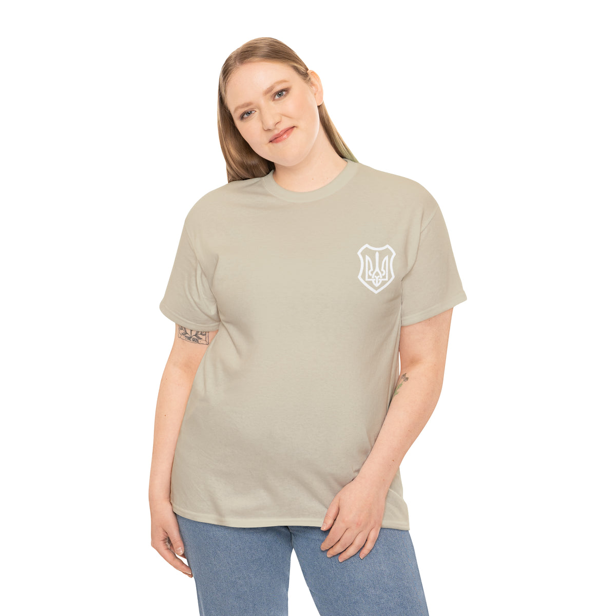 ICONIC UKRAINIAN TRIDENT T-SHIRT version 2 - Unisex Heavy Cotton Tee - AUS