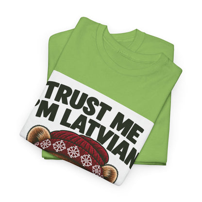 Trust Me I'm Latvian T-Shirt | Funny Pine Marten Gift | BalticAF