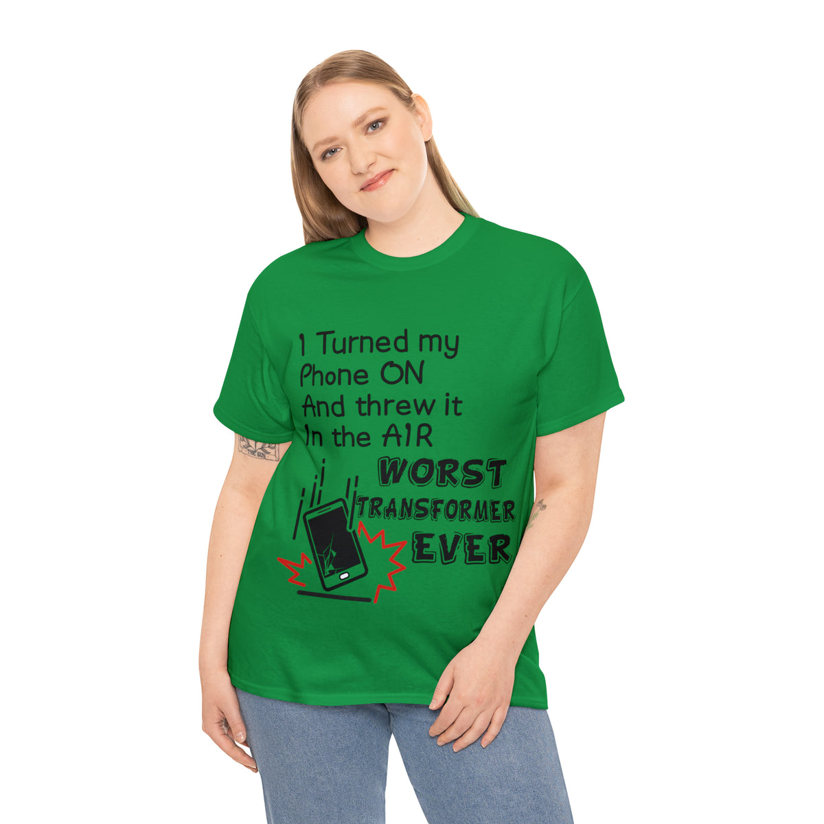 I TURNED MY PHONE ON - Unisex Heavy Cotton Tee - AUS