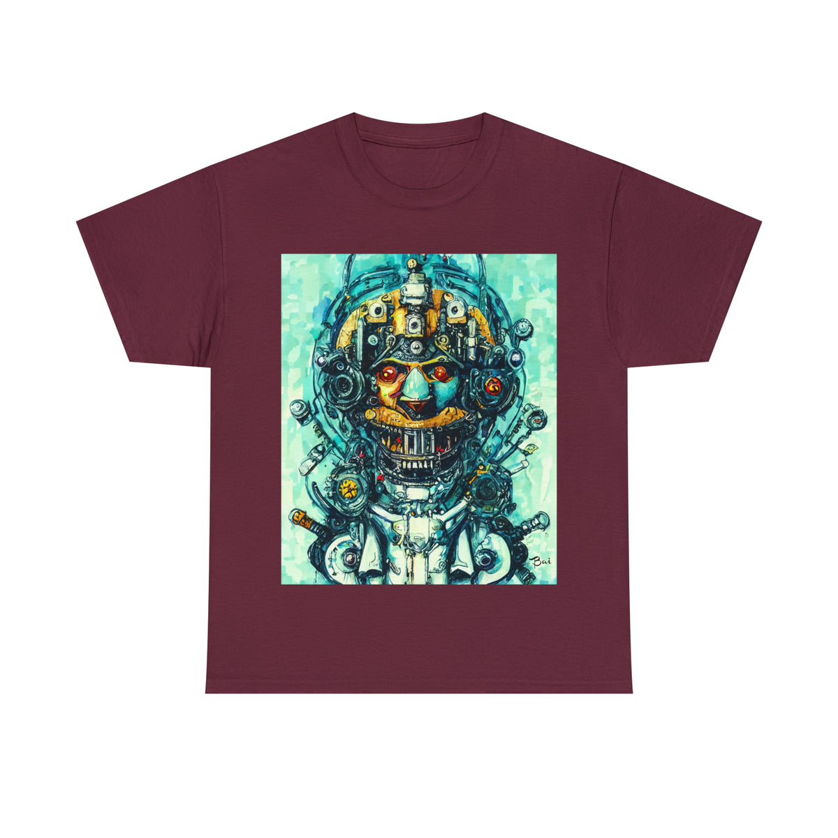 CYBERPUNK STEAMPUNK AUTON - Airt on a Shirt  - Unisex Heavy Cotton Tee - AUS