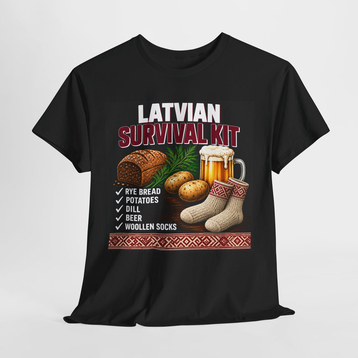 Latvian Survival Kit T-Shirt | Funny Latvian Gift | BalticAF