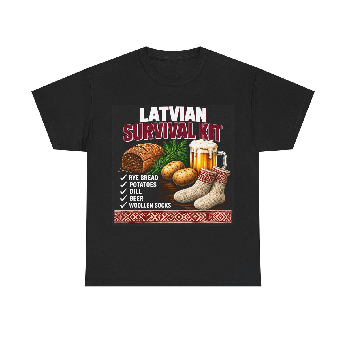 Latvian Survival Kit T-Shirt | Funny Latvian Gift | BalticAF