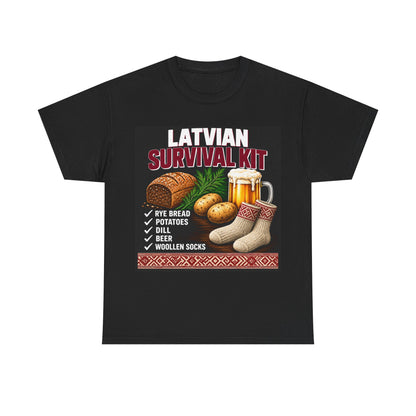 Latvian Survival Kit T-Shirt | Funny Latvian Gift | BalticAF
