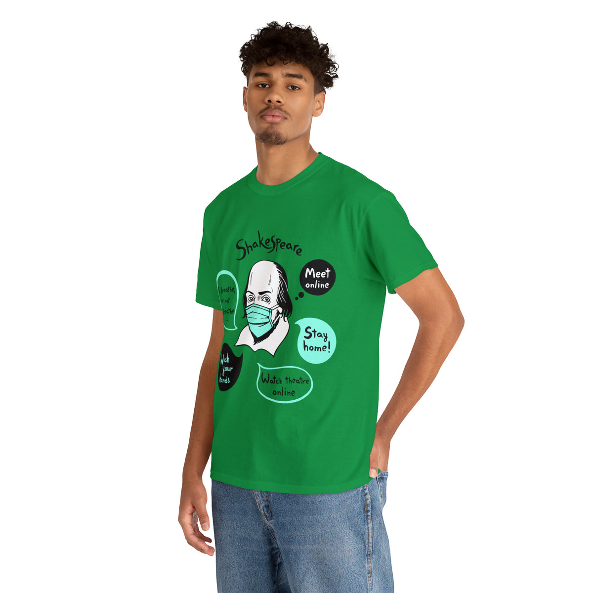 COVID-19 SHAKESPEARE (light) - Unisex Heavy Cotton Tee
