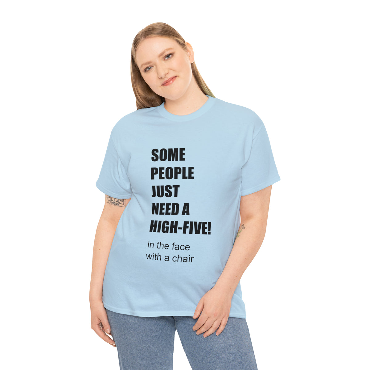 SOME PEOPLE NEED A HIGH-FIVE - Unisex Heavy Cotton Tee - AUS