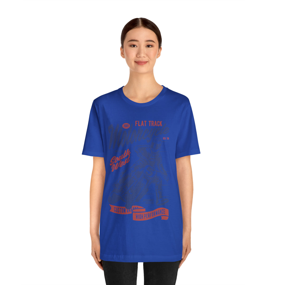 FLAT TRACK MOTORCYCLE - Unisex Jersey Short Sleeve Tee