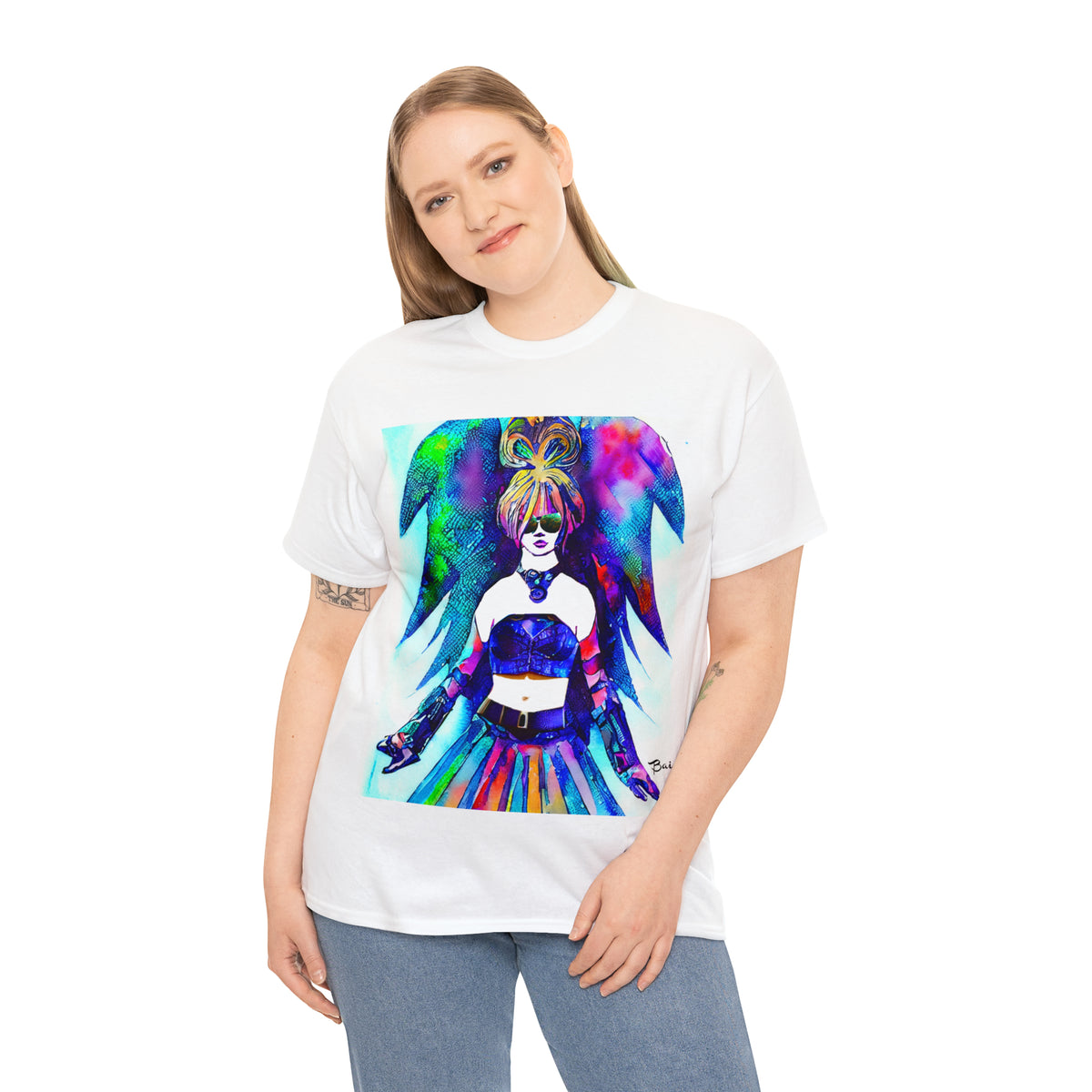 CYBER GIRL - Airt on a Shirt  - Unisex Heavy Cotton Tee - AUS