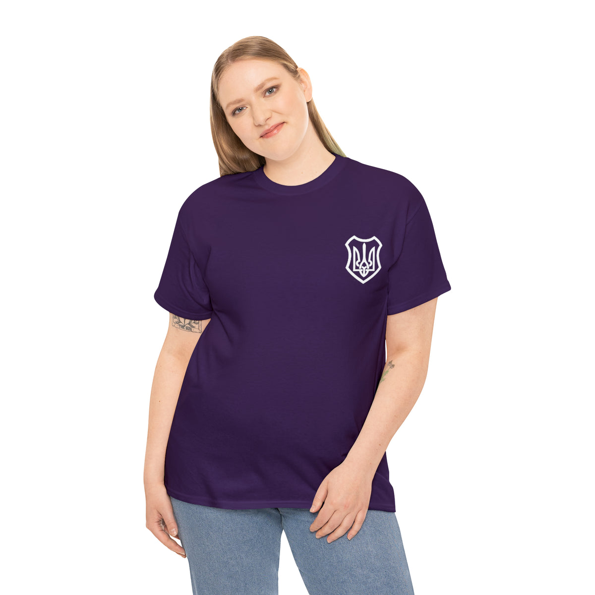 ICONIC UKRAINIAN TRIDENT T-SHIRT version 2 - Unisex Heavy Cotton Tee - AUS