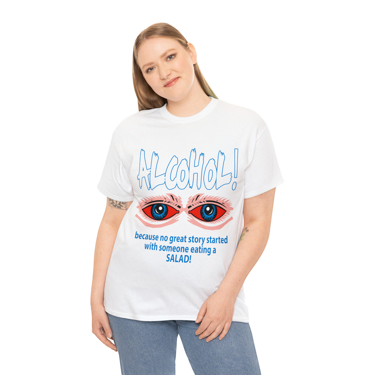 "ALC****" vs Salad  - Funny Shirt - Unisex Heavy Cotton Tee - USA