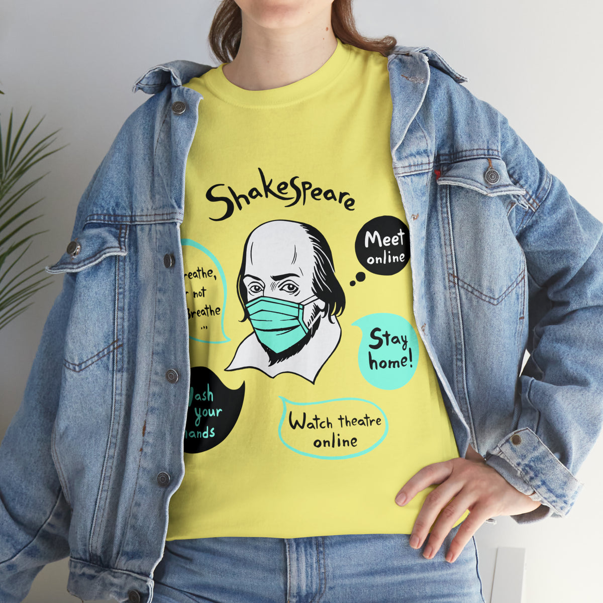COVID-19 SHAKESPEARE (light) - Unisex Heavy Cotton Tee