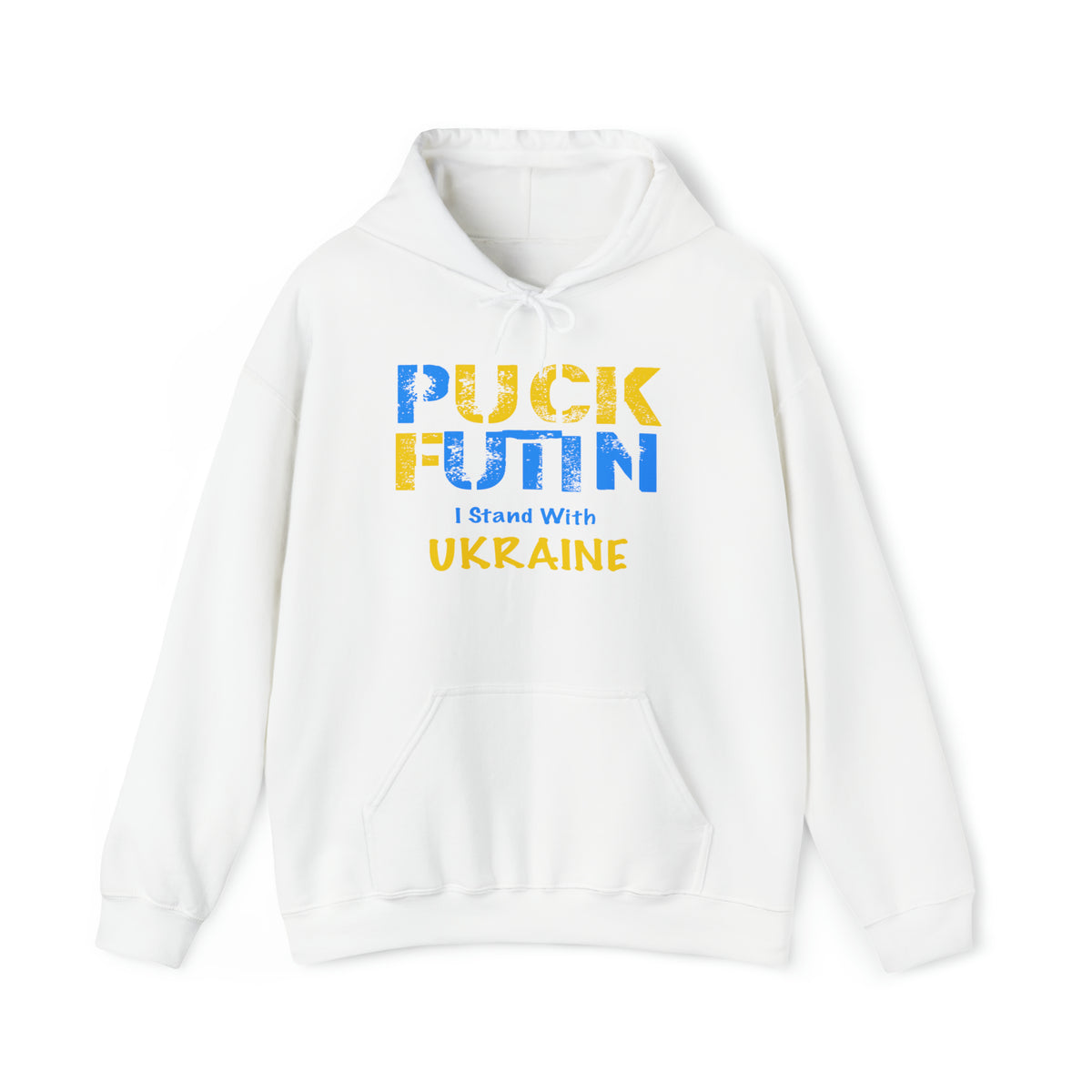 "P*** FUTI*" I Stand With UKRAINE - Unisex Heavy Blend™ Hooded Sweatshirt