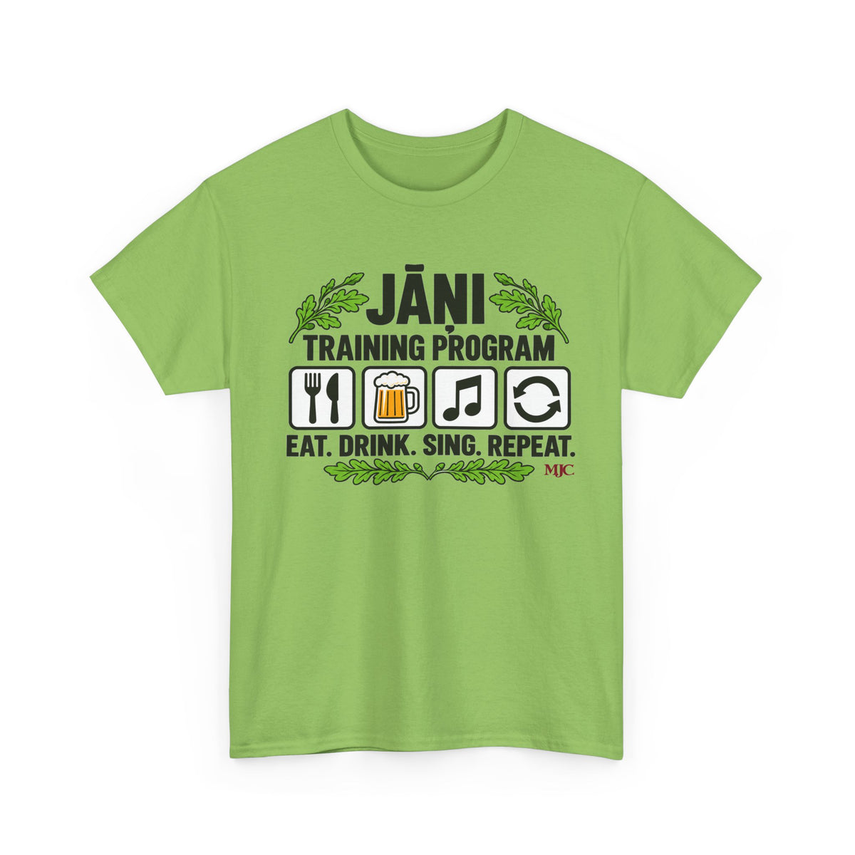 Jāņi Training Program T-Shirt | Latvian Midsummer Gift | White Text | BalticAF