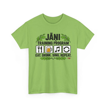 Jāņi Training Program T-Shirt | Latvian Midsummer Gift | White Text | BalticAF