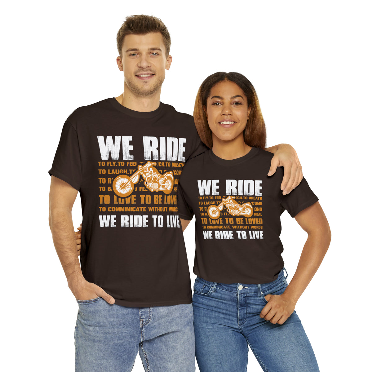 WE RIDE TO LIVE - Unisex Heavy Cotton Tee - USA