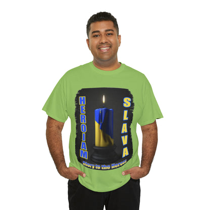 Remembrance Candle - "Heroiam Slava! - Glory to the Heroes" unisex T-shirt