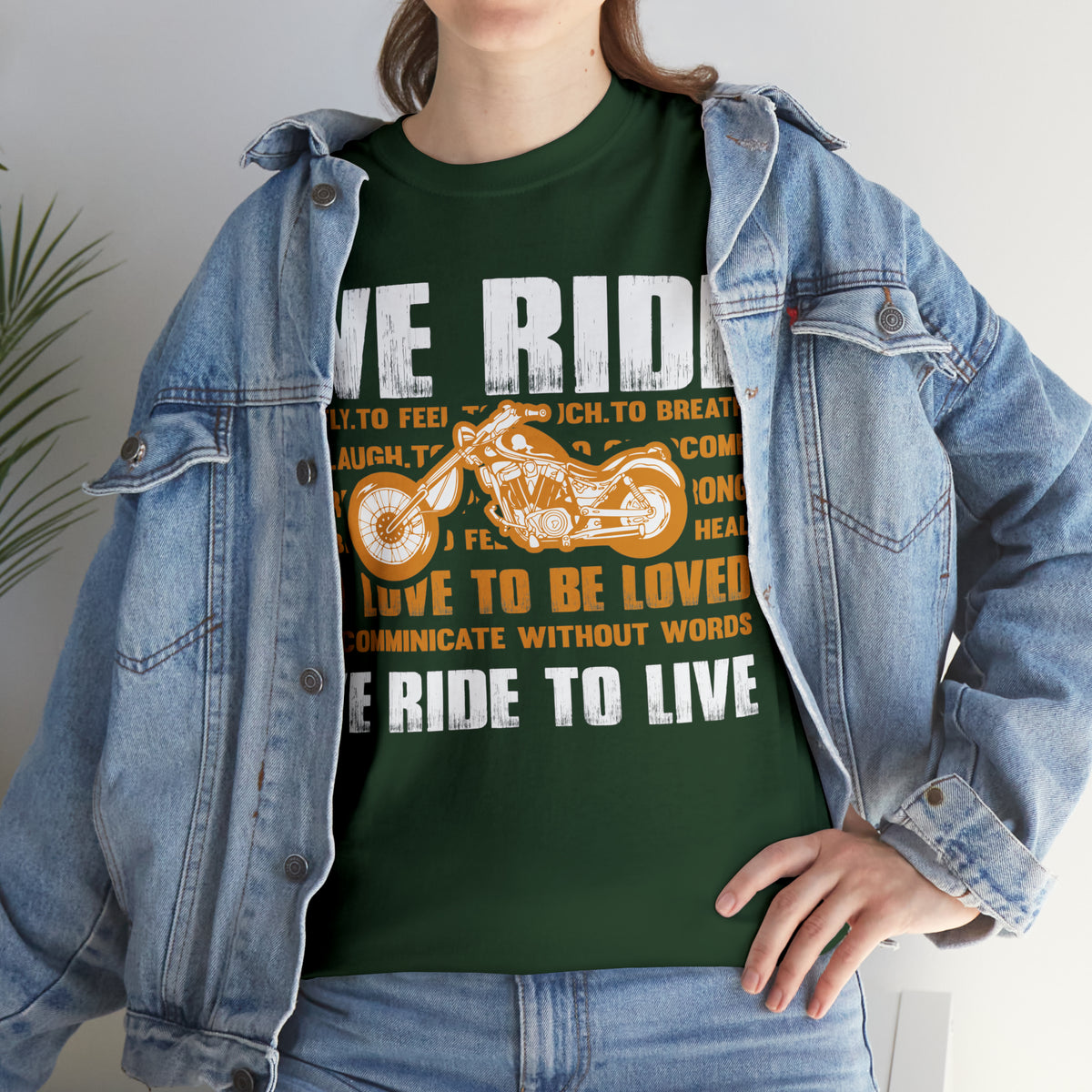 WE RIDE TO LIVE - Unisex Heavy Cotton Tee - USA
